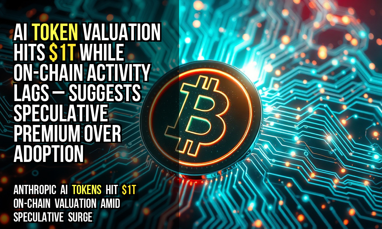 AI token valuation hits $1T while on-chain activity lags – suggests speculative premium over adoption