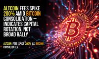 Altcoin fees spike 200% amid Bitcoin consolidation – indicates capital rotation, not broad rally