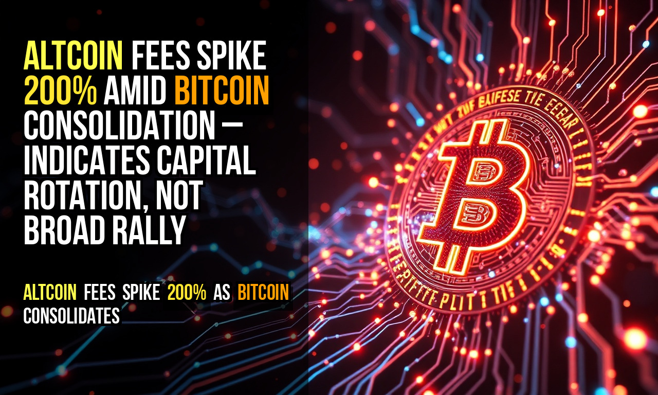 Altcoin fees spike 200% amid Bitcoin consolidation – indicates capital rotation, not broad rally