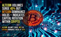 Altcoin volumes surge 40% but Bitcoin dominance holds – indicates capital rotation within crypto