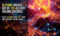 Altcoins breaks out by 10% as spot volume diverges