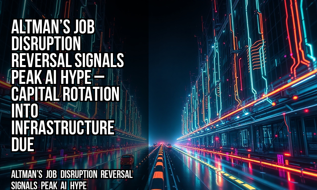 Altman’s job disruption reversal signals peak AI hype – capital rotation into infrastructure due