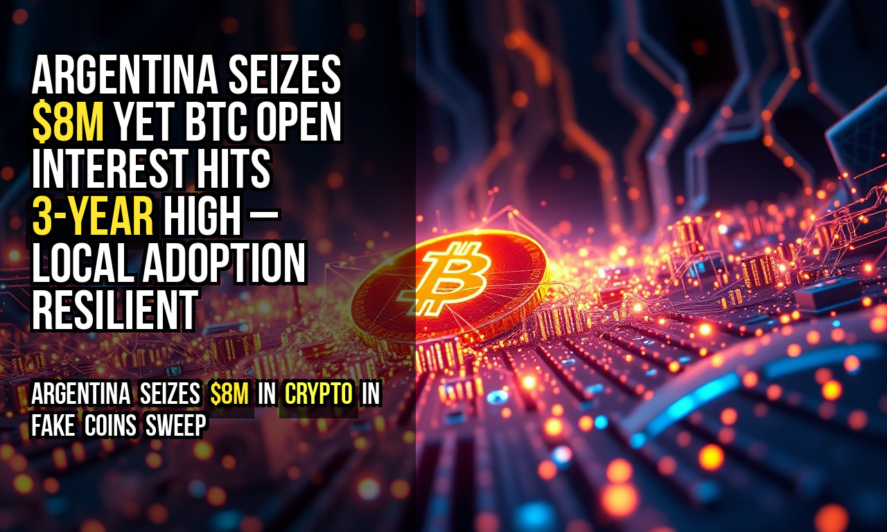 Argentina seizes $8M yet BTC open interest hits 3-year high – local adoption resilient