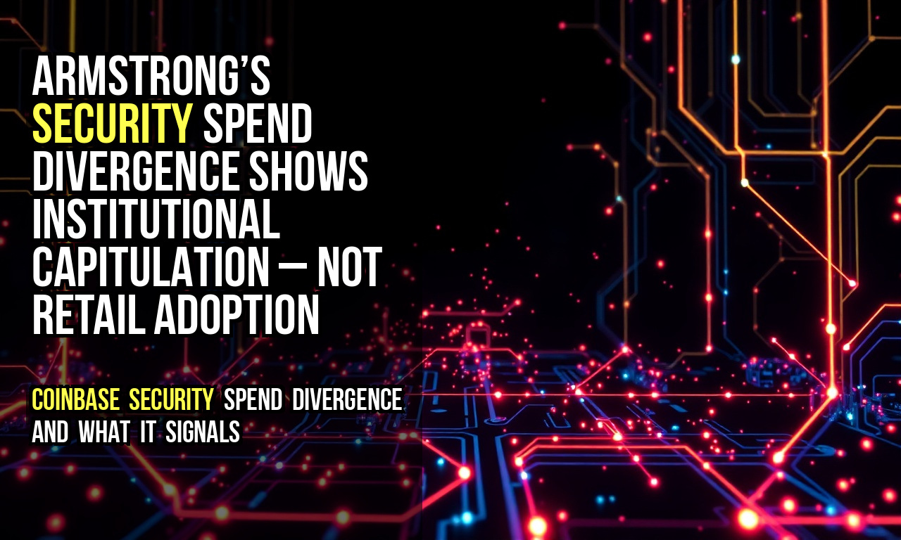 Armstrong’s security spend divergence shows institutional capitulation – not retail adoption
