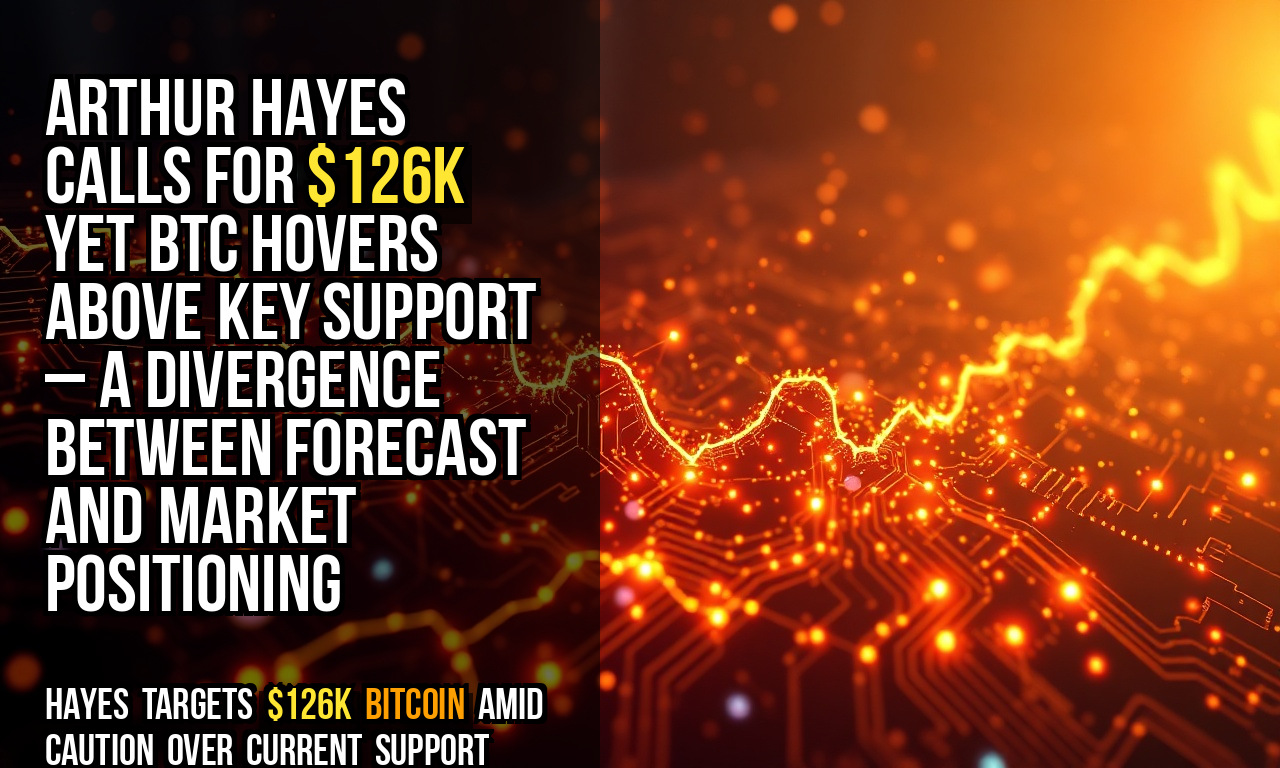 Arthur Hayes calls for $126K yet BTC hovers above key support – a divergence between forecast and market positioning