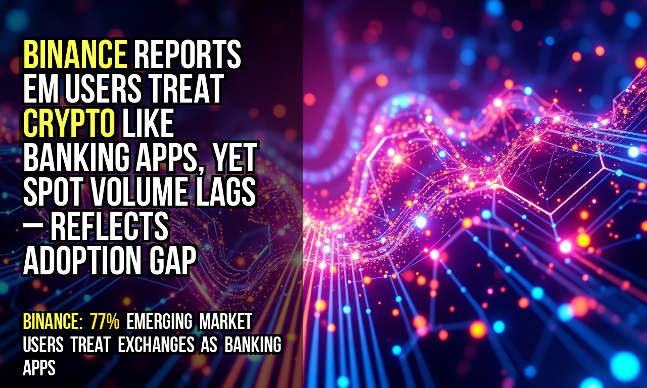 Binance reports EM users treat crypto like banking apps, yet spot volume lags – reflects adoption gap