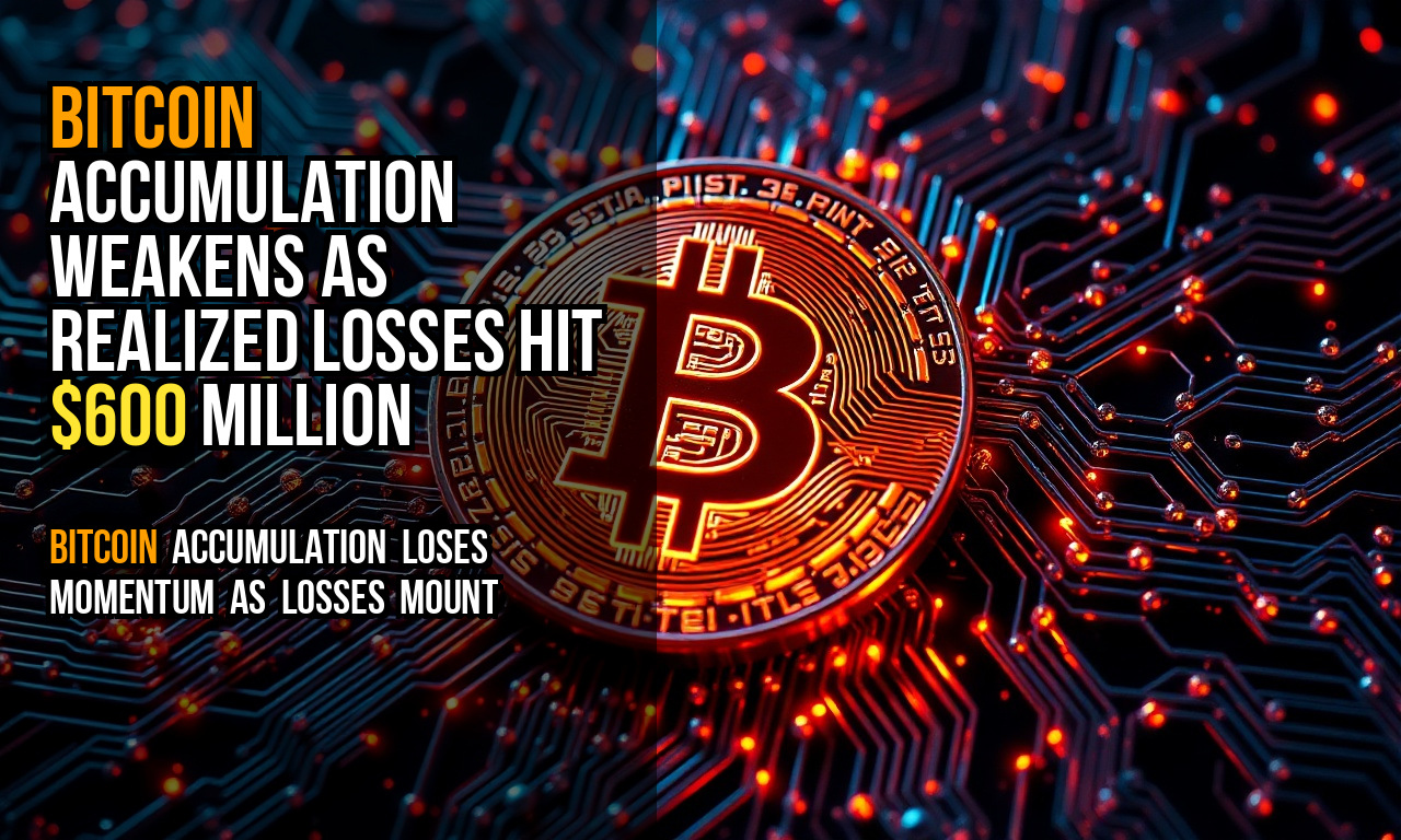 Bitcoin accumulation weakens as realized losses hit $600 million