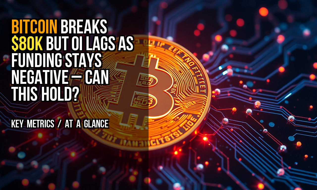 Bitcoin breaks $80K but OI lags as funding stays negative – can this…