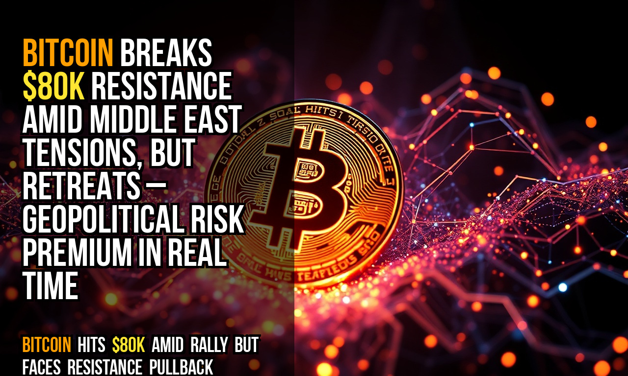 Bitcoin breaks $80K resistance amid Middle East tensions, but retreats – geopolitical risk premium in real time