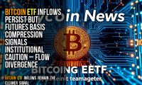 Bitcoin ETF inflows persist but futures basis compression signals institutional caution – flow divergence