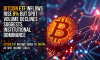 Bitcoin ETF inflows rise 8% but spot volume declines – suggests institutional dominance