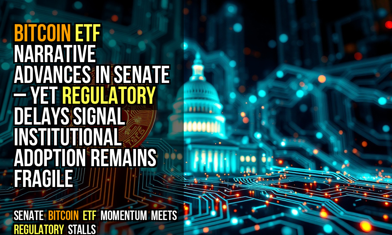 Bitcoin ETF narrative advances in Senate – yet regulatory delays signal institutional adoption remains fragile