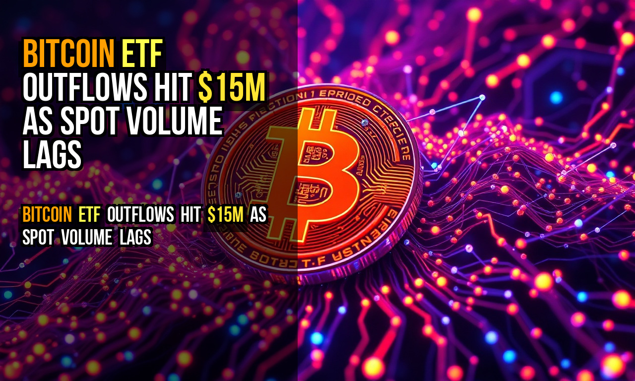 Bitcoin ETF outflows hit $15M as spot volume lags