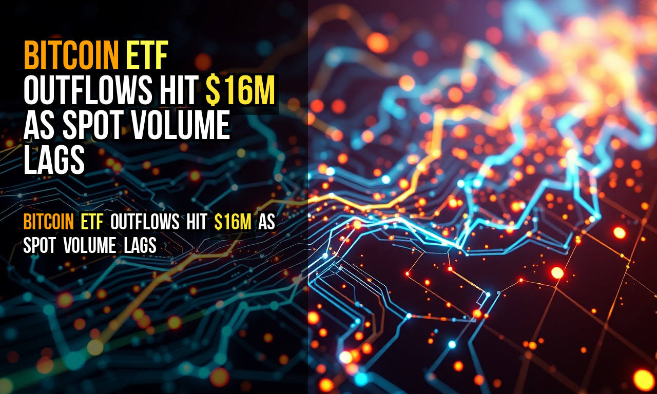 Bitcoin ETF outflows hit $16M as spot volume lags