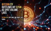 Bitcoin ETF outflows hit $25M as spot volume lags