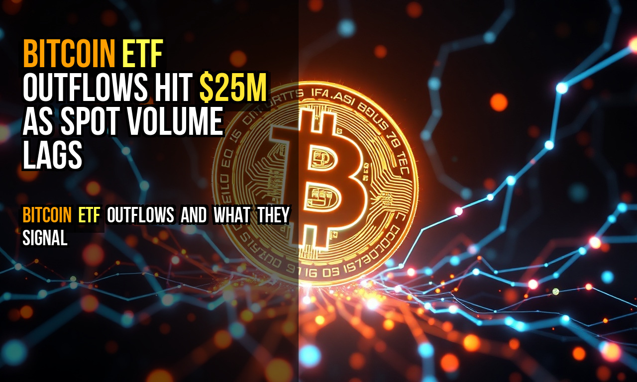 Bitcoin ETF outflows hit $25M as spot volume lags
