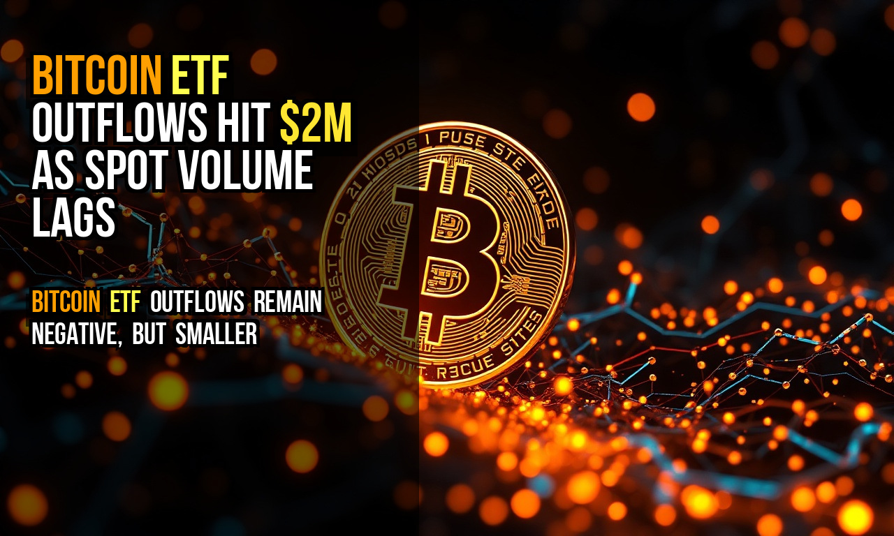 Bitcoin ETF outflows hit $2M as spot volume lags