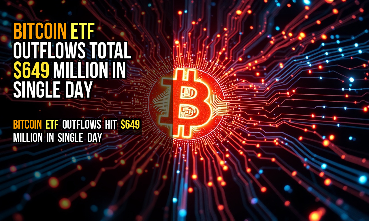 Bitcoin ETF outflows total $649 million in single day