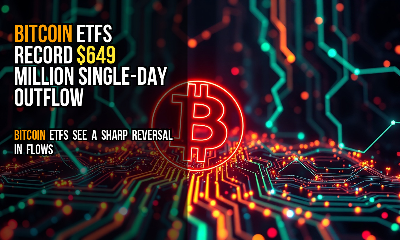 Bitcoin ETFs record $649 million single-day outflow