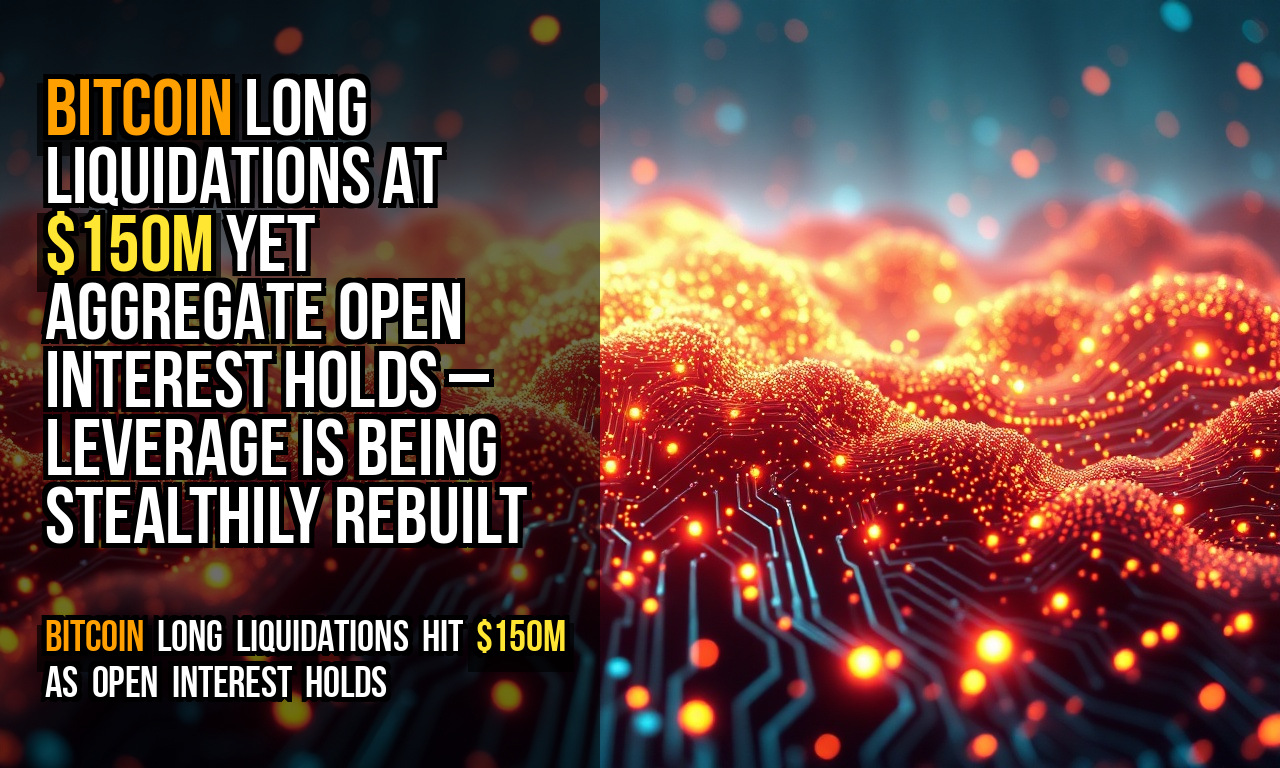 Bitcoin long liquidations at $150M yet aggregate open interest holds – leverage is being stealthily rebuilt