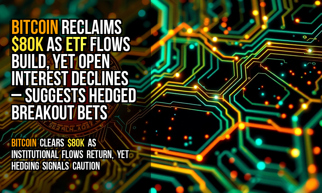 Bitcoin reclaims $80K as ETF flows build, yet open interest declines – suggests hedged breakout bets