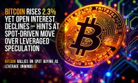 Bitcoin rises 2.3% yet open interest declines – hints at spot-driven move over leveraged speculation