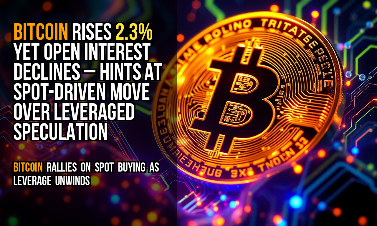 Bitcoin rises 2.3% yet open interest declines – hints at spot-driven move over leveraged speculation