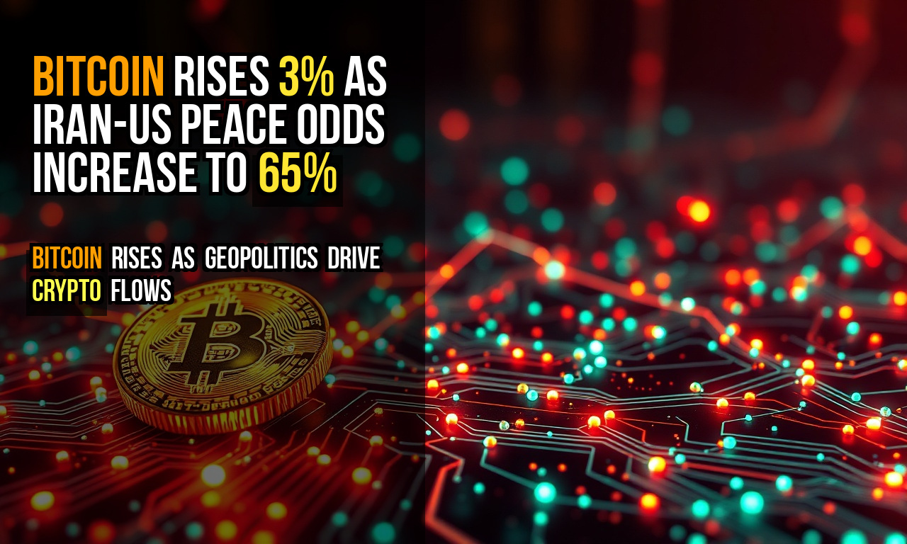 Bitcoin rises 3% as Iran-US peace odds increase to 65%