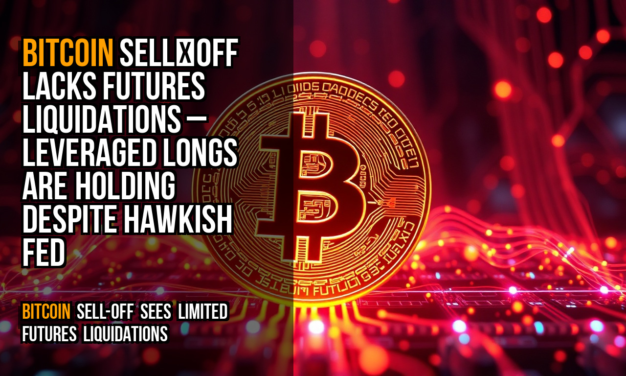 Bitcoin sell‑off lacks futures liquidations – leveraged longs are holding despite hawkish Fed