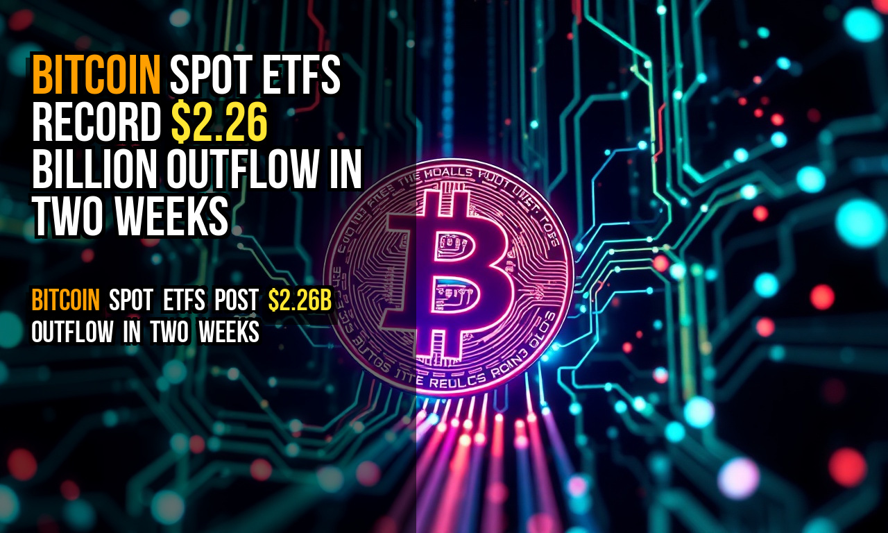 Bitcoin spot ETFs record $2.26 billion outflow in two weeks