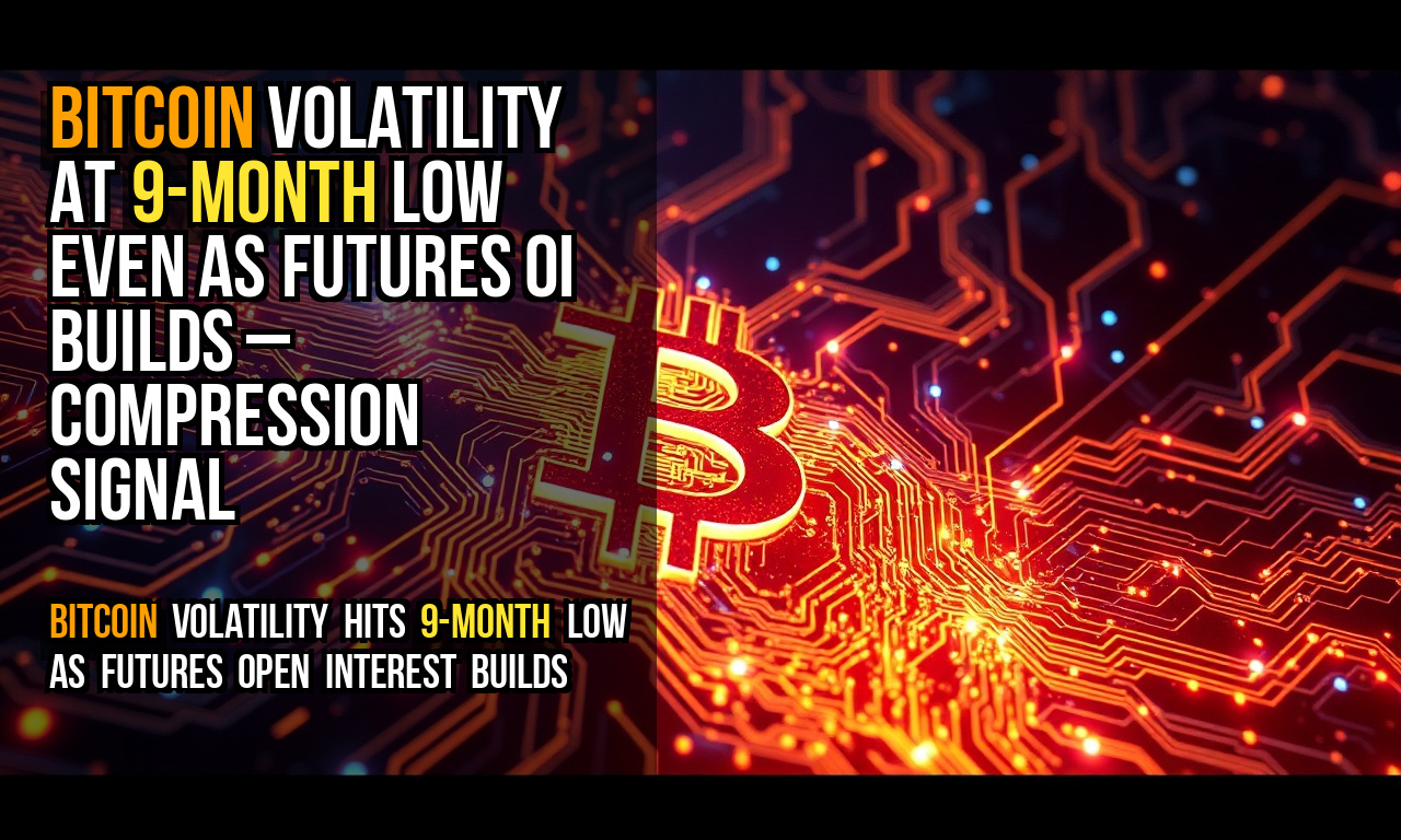 Bitcoin volatility at 9-month low even as futures OI builds – compression signal