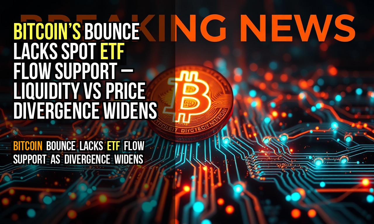 Bitcoin’s bounce lacks spot ETF flow support – liquidity vs price divergence widens