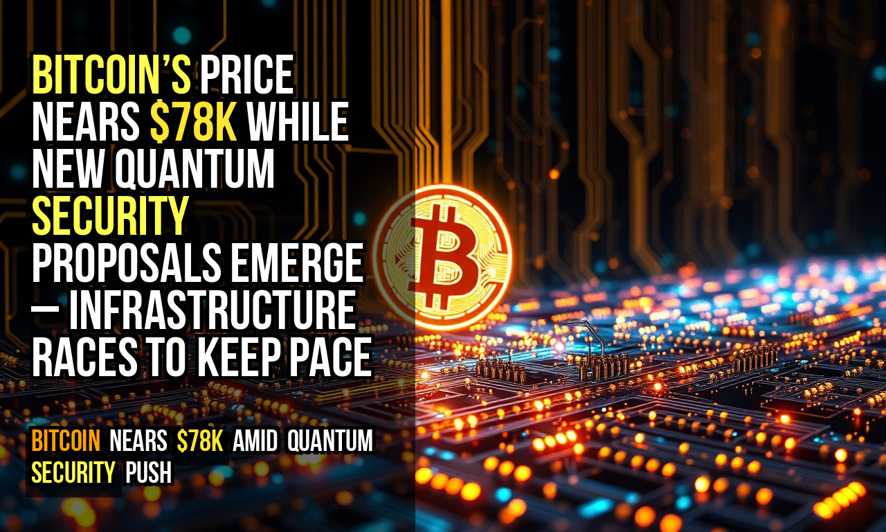 Bitcoin’s price nears $78k while new quantum security proposals emerge – infrastructure races to keep pace