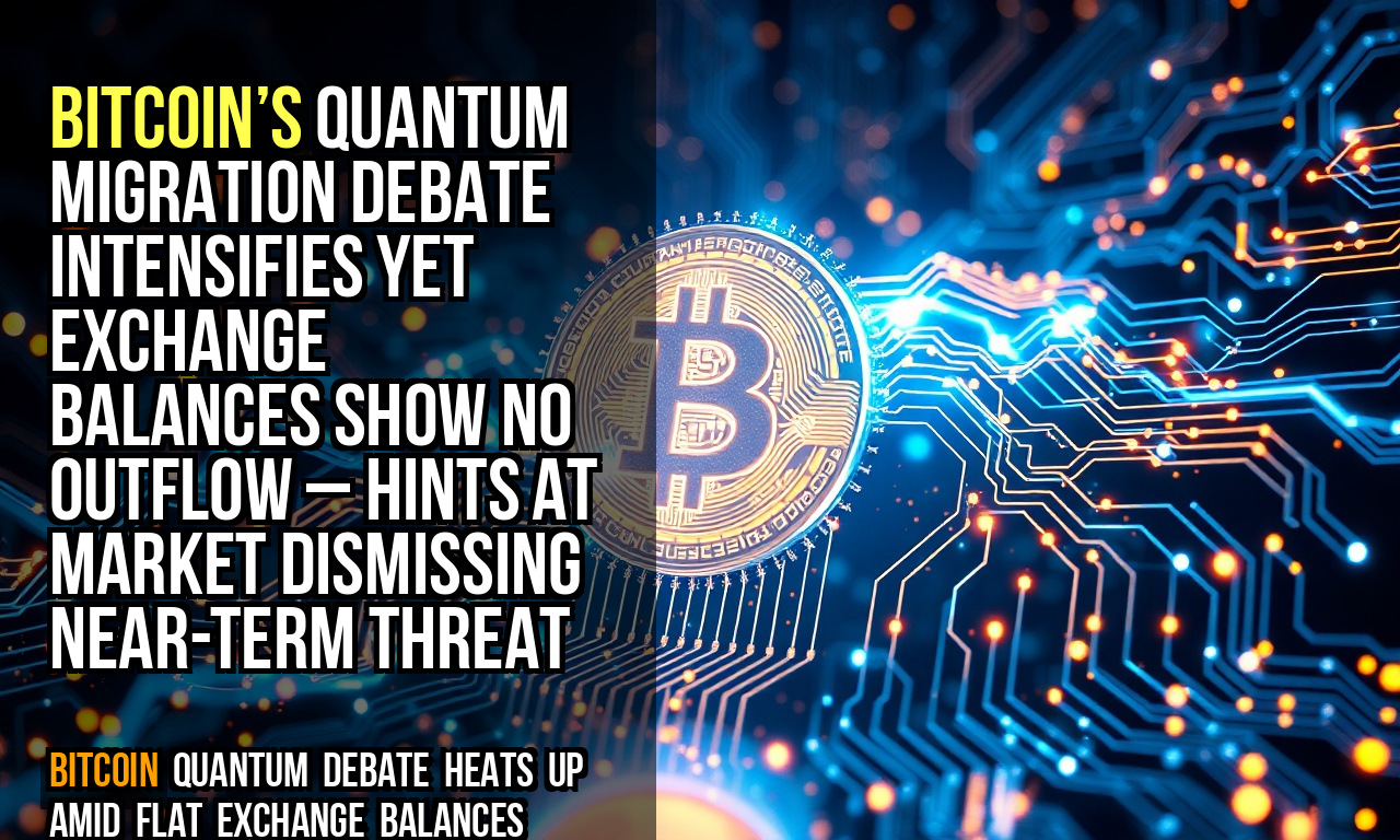 Bitcoin’s quantum migration debate intensifies yet exchange balances show no outflow – hints at market dismissing near-term threat