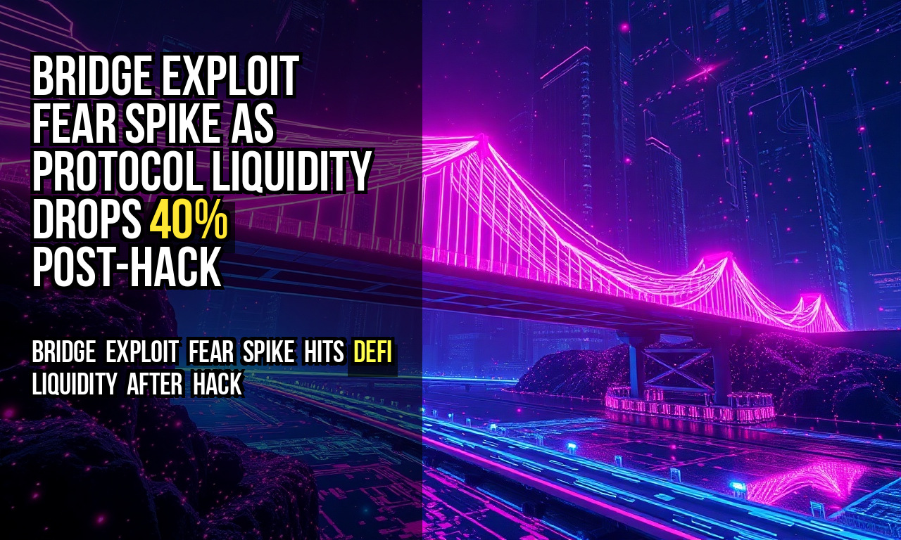 Bridge exploit fear spike as protocol liquidity drops 40% post-hack