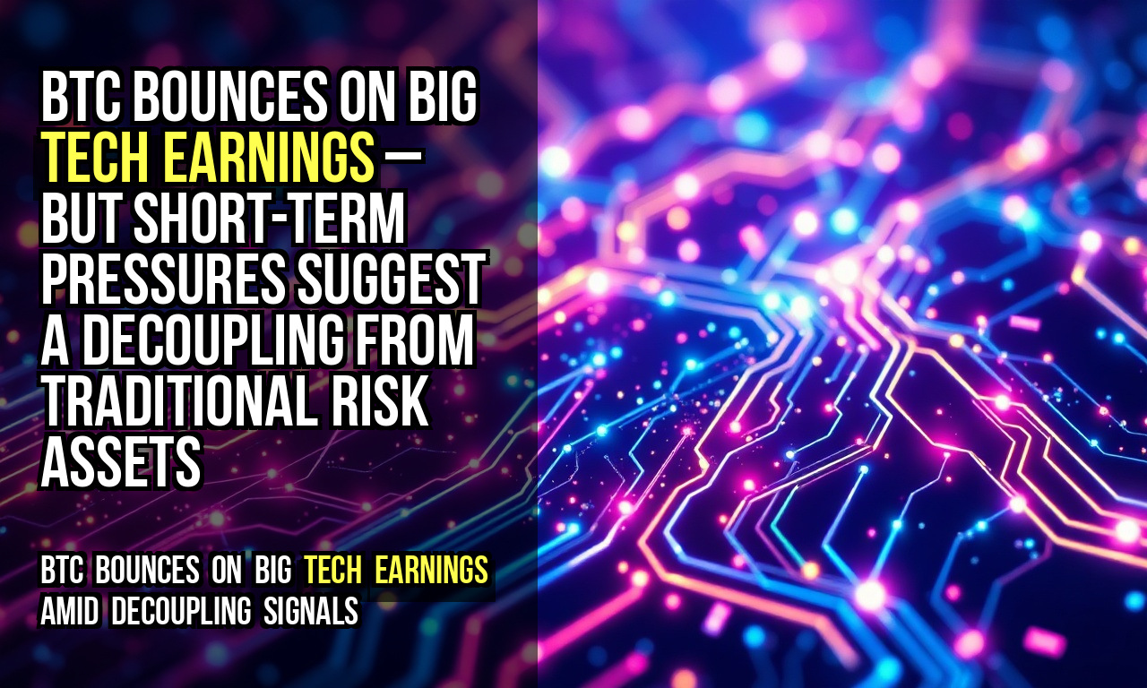 BTC bounces on big tech earnings – but short-term pressures suggest a decoupling from traditional risk assets