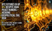 BTC futures OI up 8% despite Iran peace rumors – hedging geopolitical tail risk