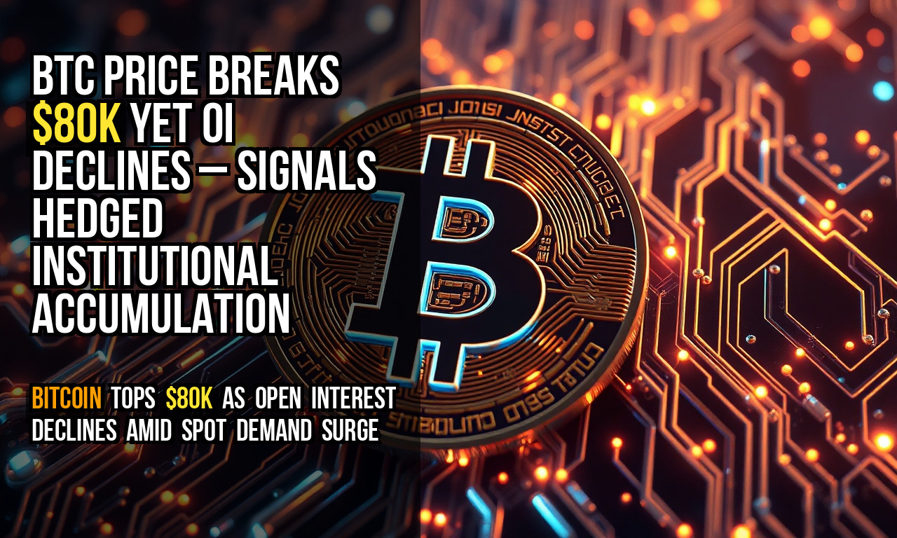BTC price breaks $80K yet OI declines – signals hedged institutional accumulation