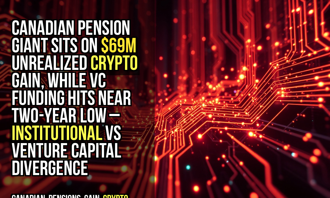 Canadian pension giant sits on $69M unrealized crypto gain, while VC funding hits near two-year low – institutional vs venture capital divergence