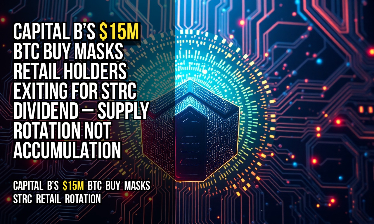 Capital B’s $15M BTC buy masks retail holders exiting for STRC dividend – supply rotation not accumulation