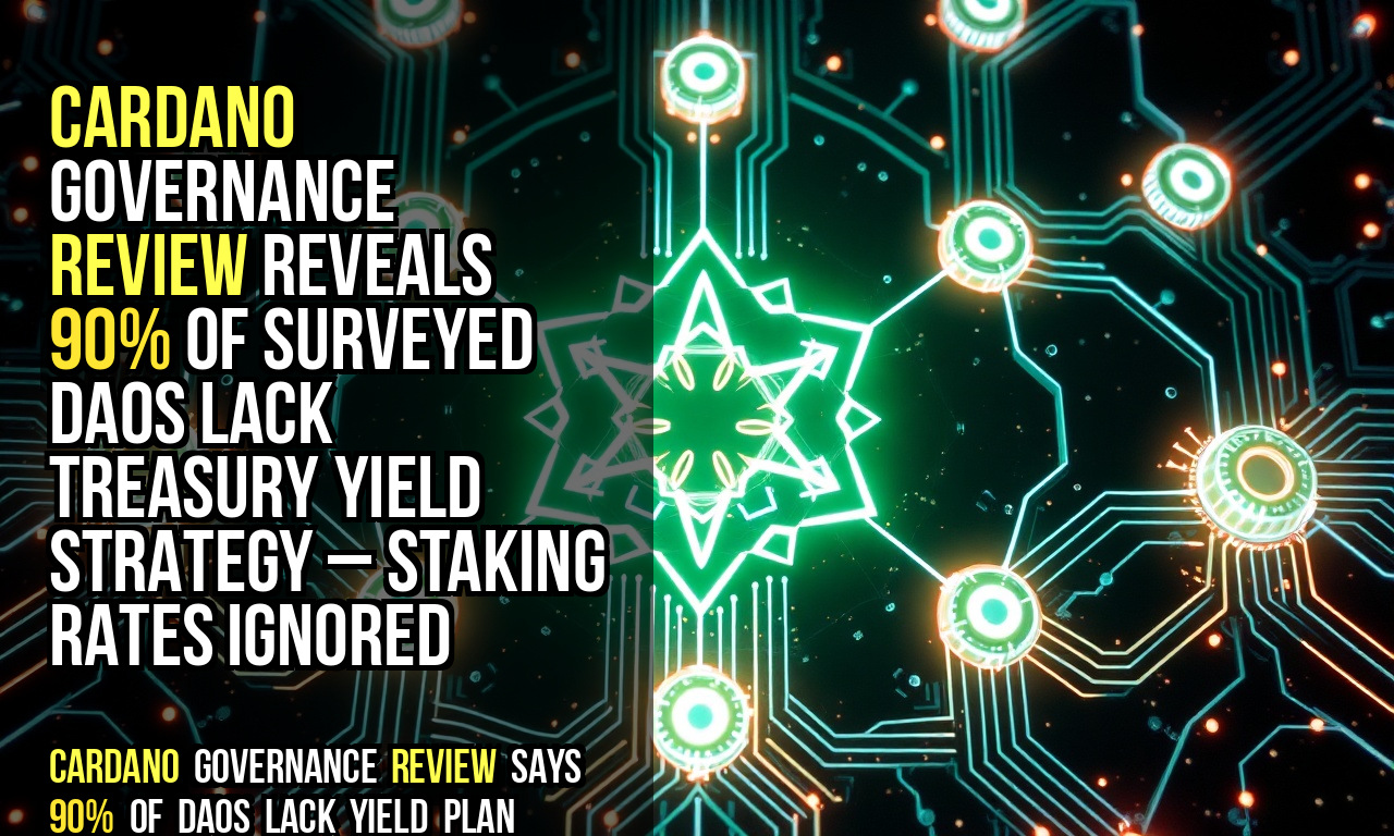 Cardano governance review reveals 90% of surveyed DAOs lack treasury yield strategy – staking rates ignored