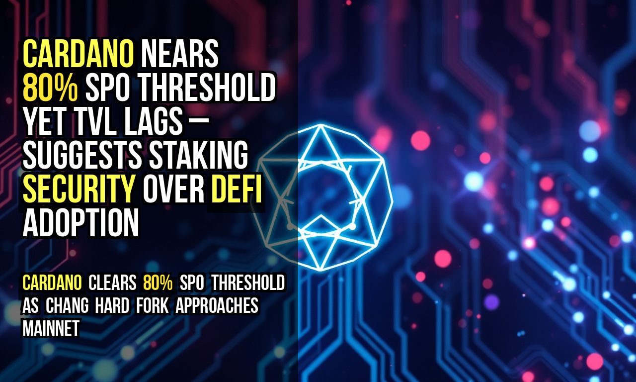 Cardano nears 80% SPO threshold yet TVL lags – suggests staking security over DeFi adoption