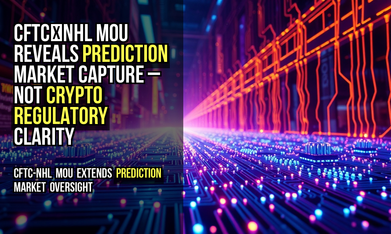 CFTC‑NHL MOU reveals prediction market capture – not crypto regulatory clarity