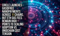 Circle launches gas‑free nanopayments across 11 chains, but ETH gas fees remain high – points to scaling adoption vs on‑chain cost tension