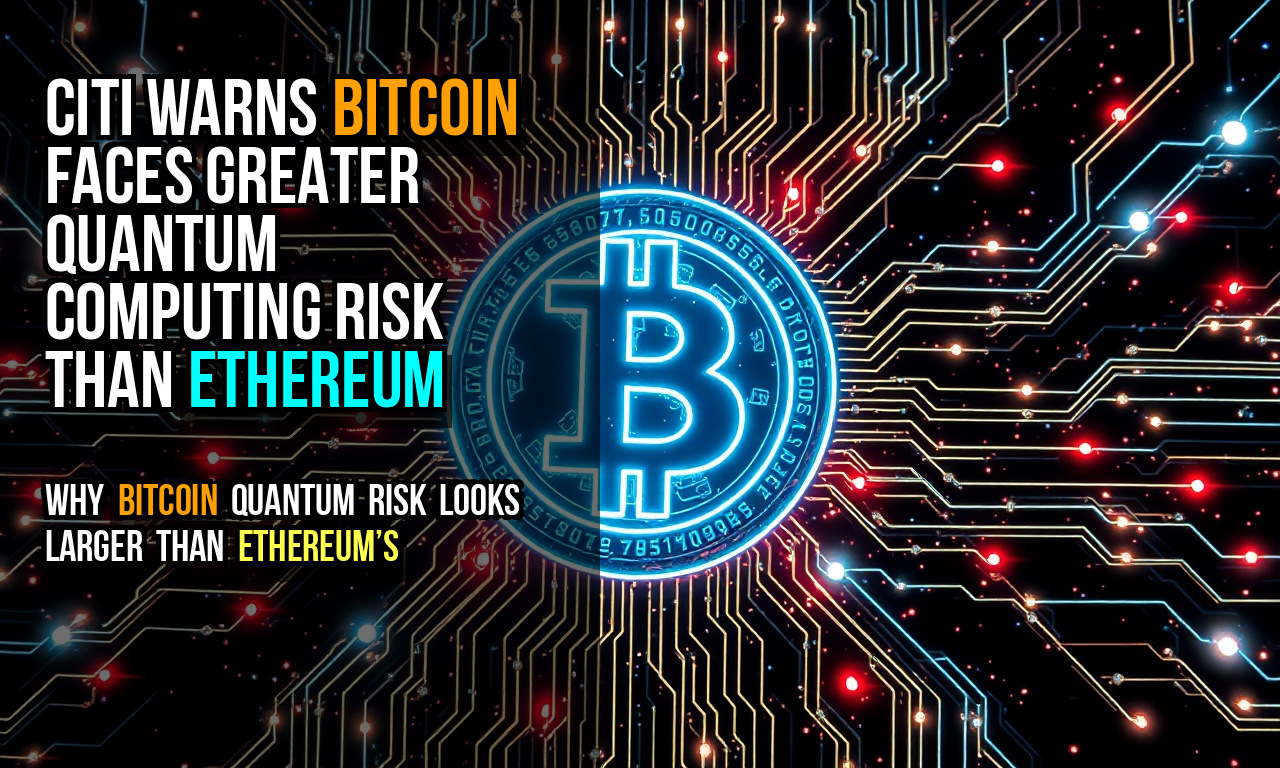 Citi warns Bitcoin faces greater quantum computing risk than Ethereum