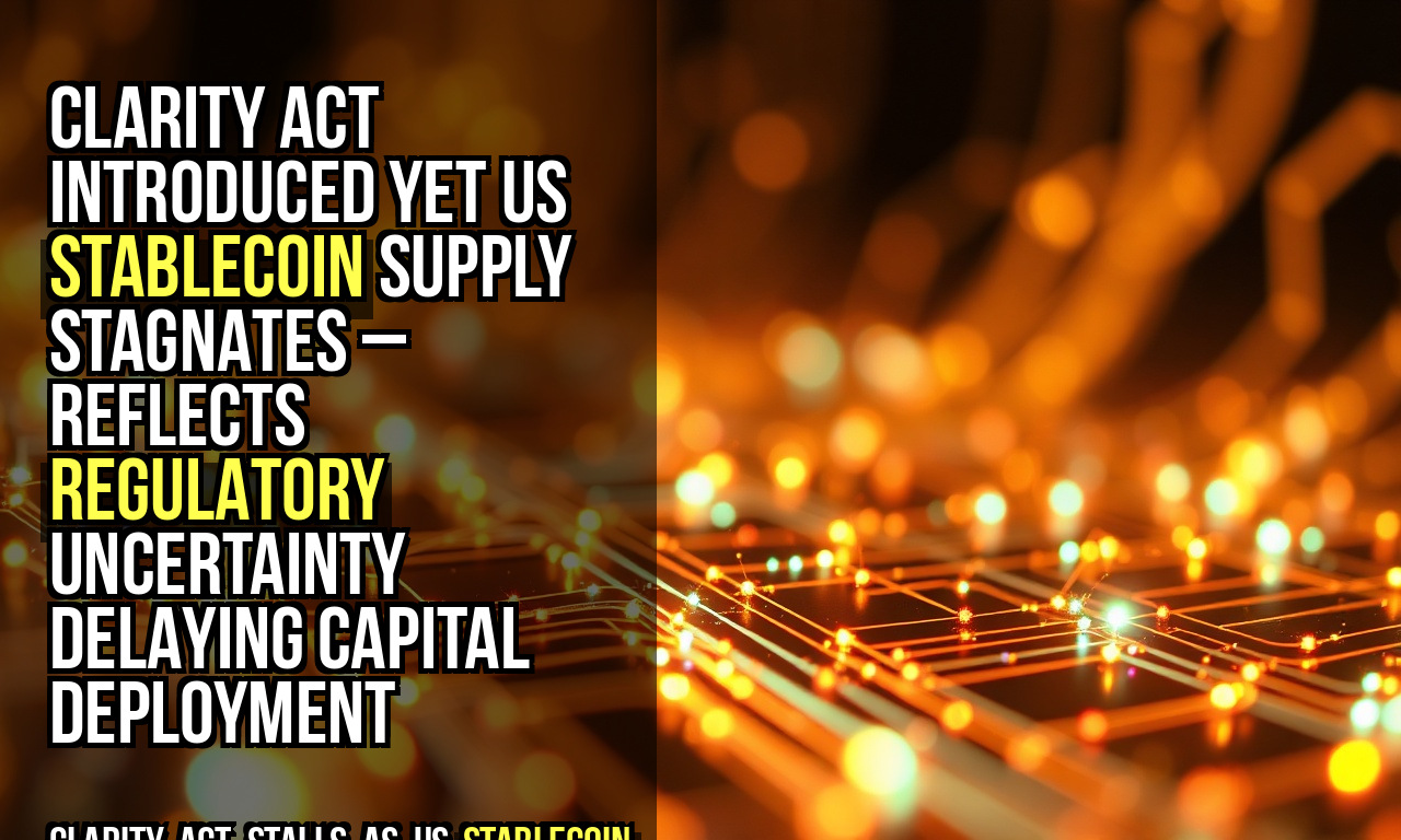CLARITY Act introduced yet US stablecoin supply stagnates – reflects regulatory uncertainty delaying capital deployment