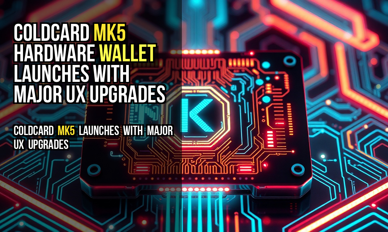 Coldcard MK5 hardware wallet launches with major UX upgrades