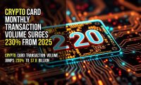 Crypto card monthly transaction volume surges 230% from 2025