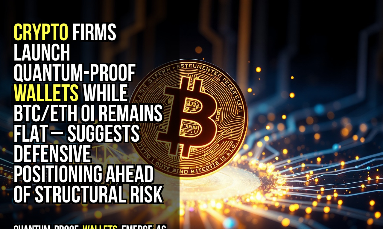 Crypto firms launch quantum-proof wallets while BTC/ETH OI remains flat – suggests defensive positioning ahead of structural risk