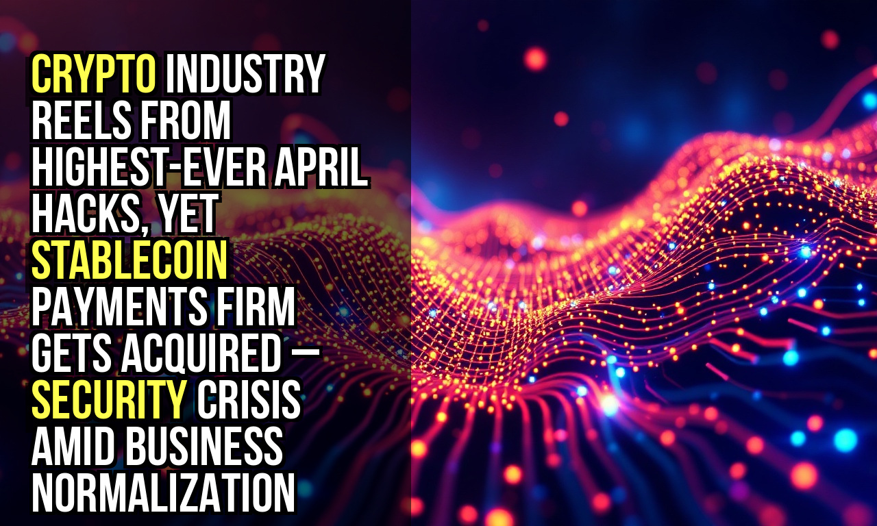 Crypto industry reels from highest-ever April hacks, yet stablecoin payments firm gets acquired – security crisis amid business normalization